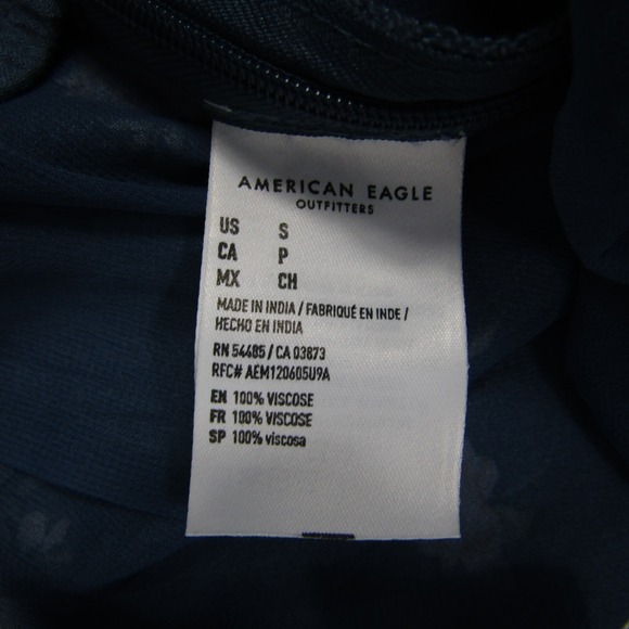 American Eagle NEW NWT Womens Small Blue Floral Mini Skirt - Picture 3 of 6